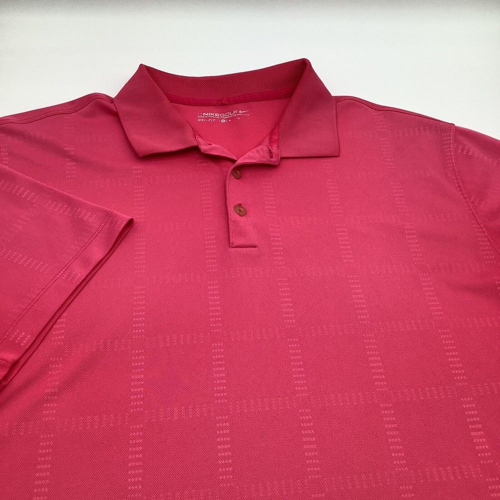 Nike Golf Mens Dri Fit Short Sleeve Golf Polo Pink Size XL